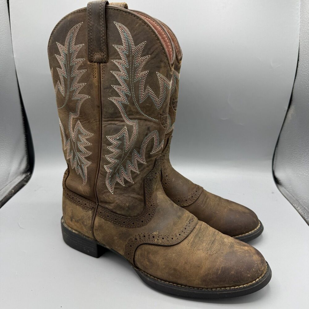 Ariat Heritage Stockman Performance Boots Sassy Brown Women's Size 9.5